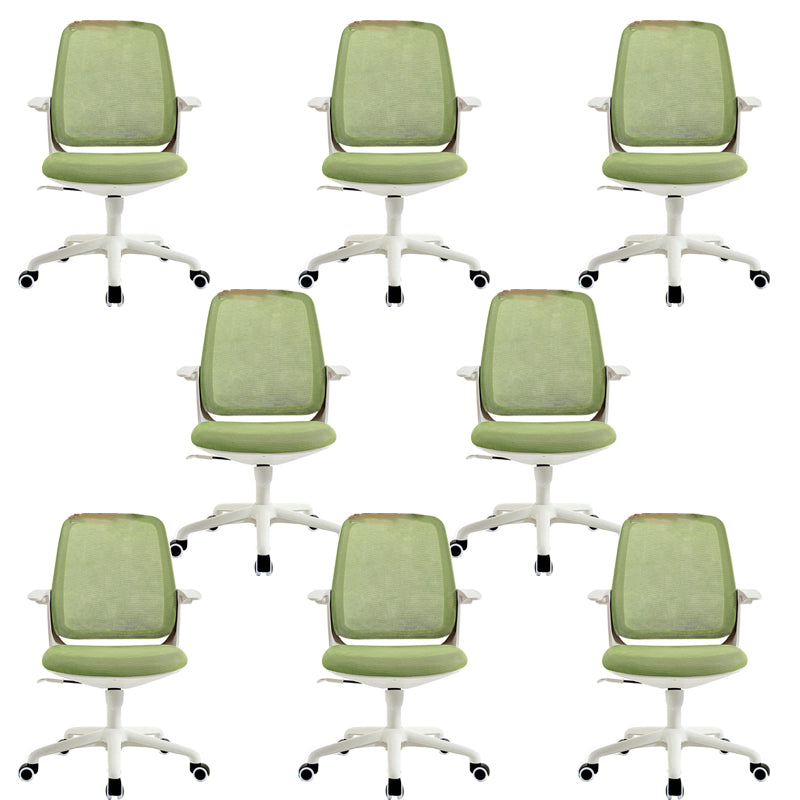 Deluxe Chair With Breathable AirGrid Back Fixed Arms White Frame Office Chair