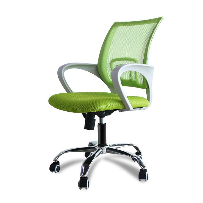 Modern Fixed Arms Office Chair Steel Height-adjustable Desk Chair