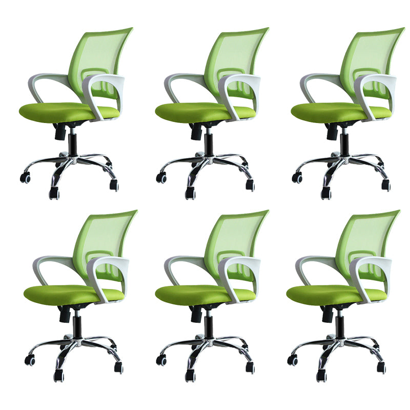 Modern Fixed Arms Office Chair Steel Height-adjustable Desk Chair