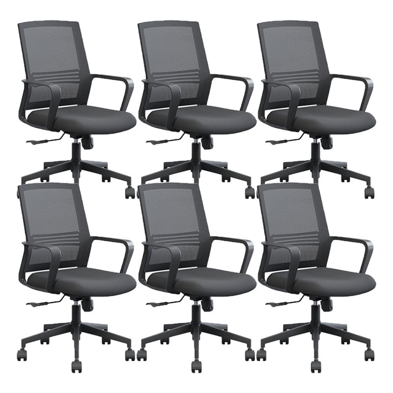 Modern Breathable Mesh Office Chair Nylon Fixed Arm Task Chair