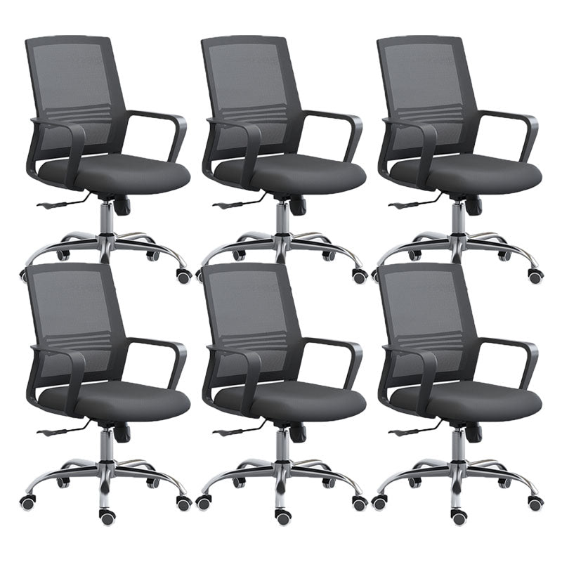 Modern Breathable Mesh Office Chair Nylon Fixed Arm Task Chair