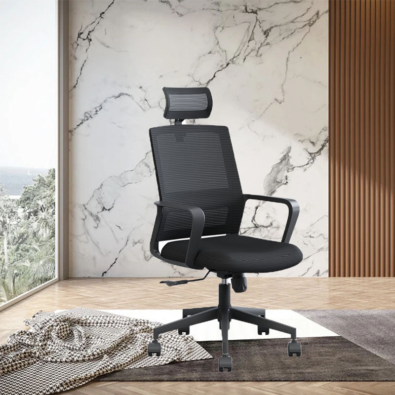 Modern Breathable Mesh Office Chair Nylon Fixed Arm Task Chair