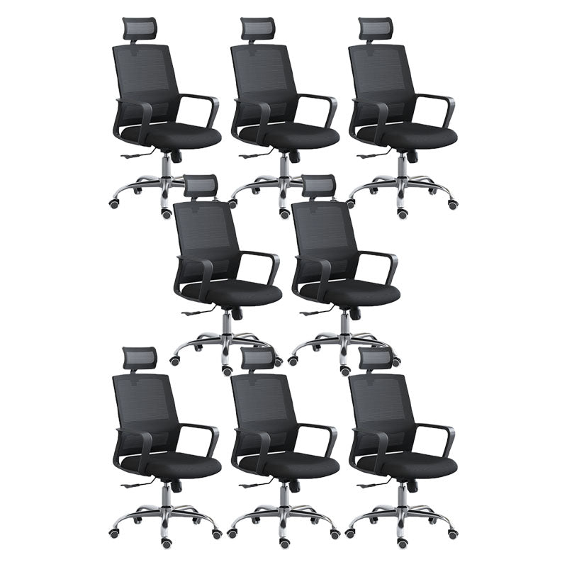 Modern Breathable Mesh Office Chair Nylon Fixed Arm Task Chair