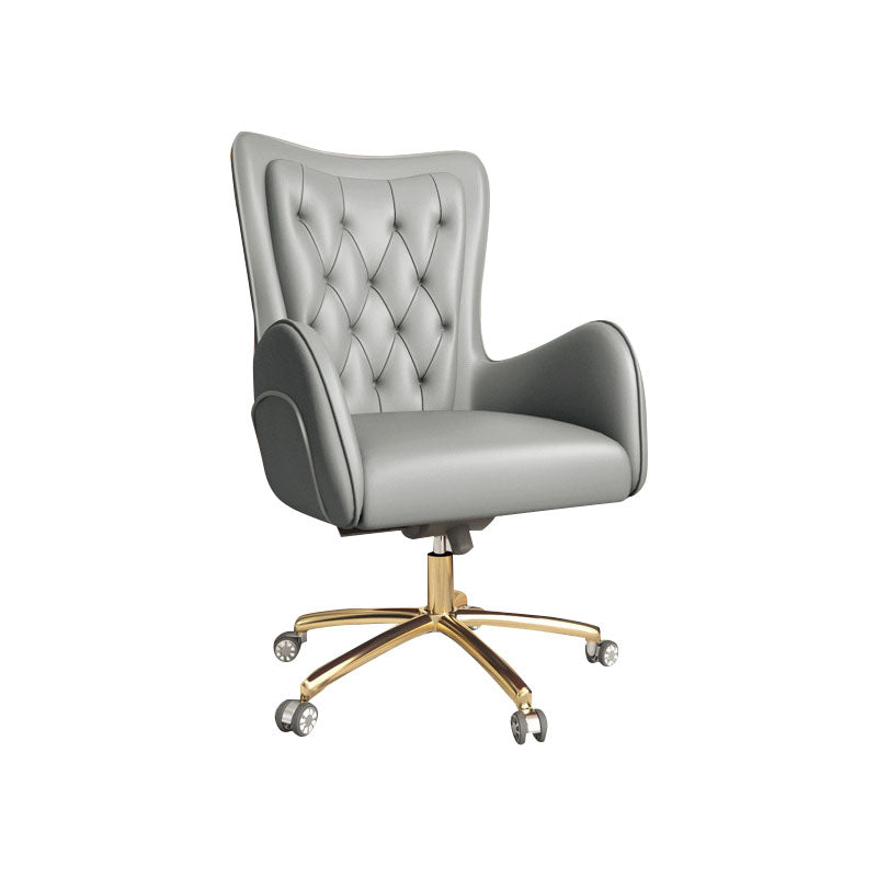 Modern Upholstered Office Chair Fixed Arm Task Chair for Home Office