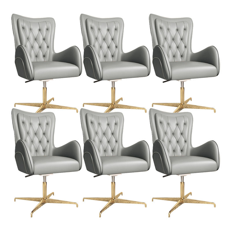 Modern Upholstered Office Chair Fixed Arm Task Chair for Home Office