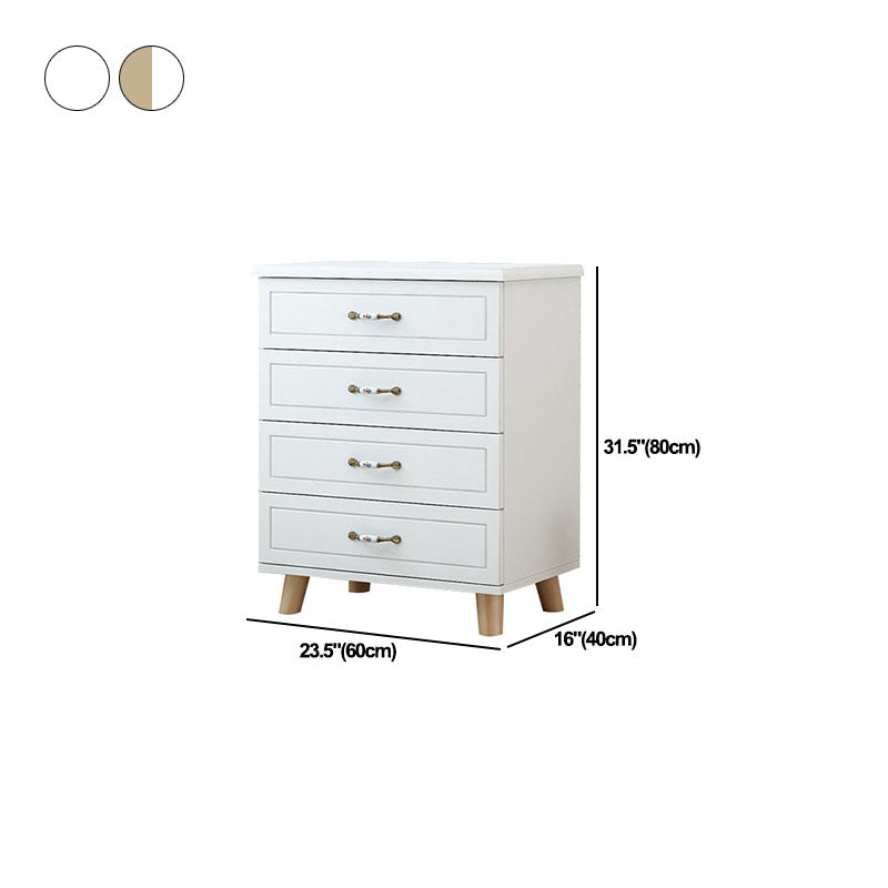 16" D White / Green Storage Chest Artificial Wood Storage Chest Dresser with Drawers