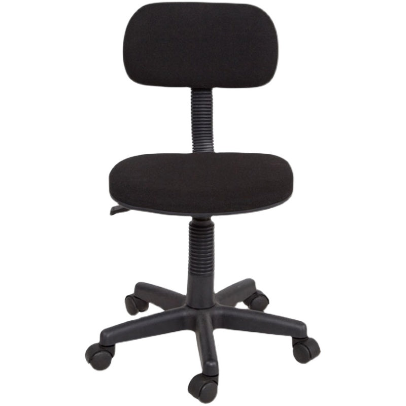 Armless Upholstered Office Chair Low Back Adjustable Seat Height Desk Chair