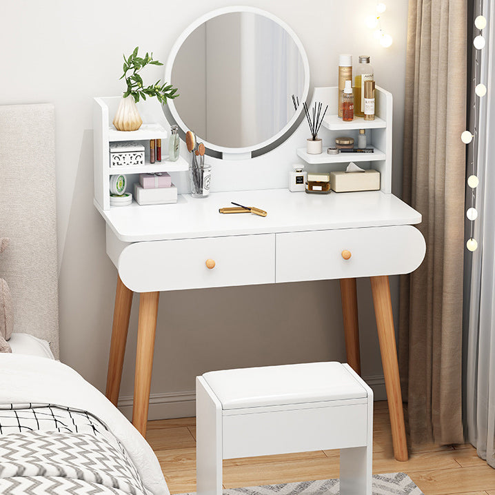 Scandinavian Bedroom Storage Box Standing Straight Feet Vanity Desk