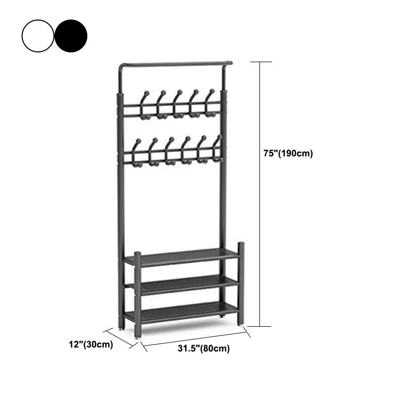 Coat Hanger Hanging Hooks Rail Storage Shelves Coat Rack Living Room