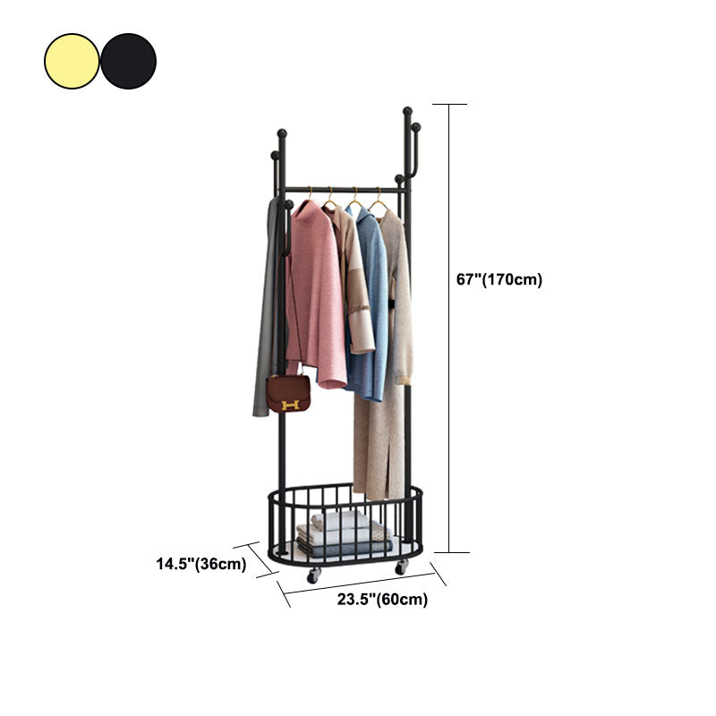 Coat Hanger Hanging Hooks Storage Shelf Free Standing Coat Rack