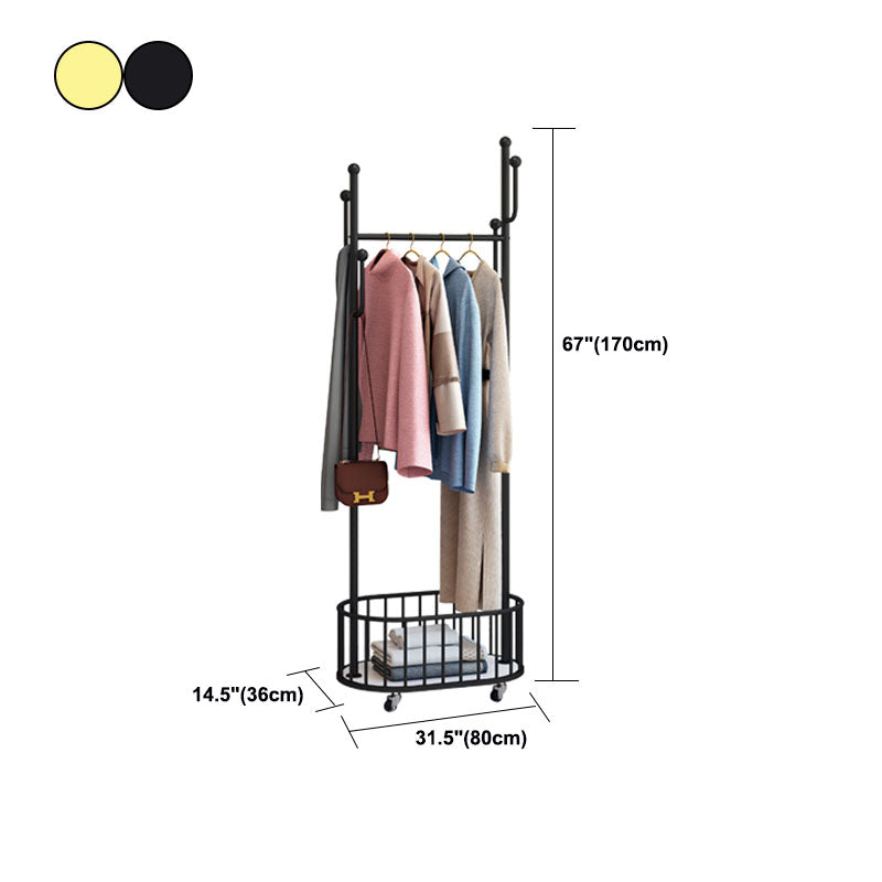 Coat Hanger Hanging Hooks Storage Shelf Free Standing Coat Rack