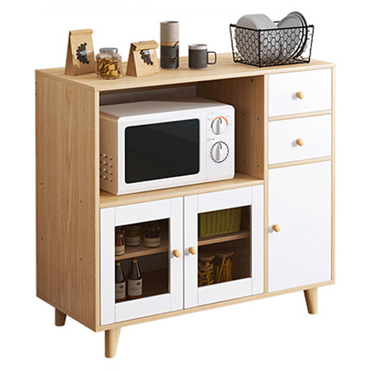 Modern Style Sideboard Buffet Engineered Wood Drawers and Cabinets Storage Sideboard