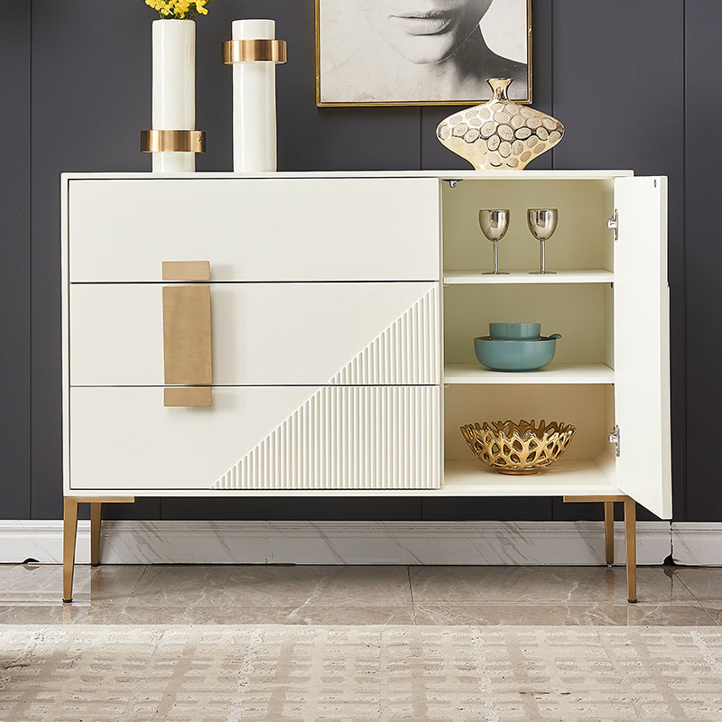 Glam Buffet Sideboard Birch Solid Wood Sideboard Table for Living Room