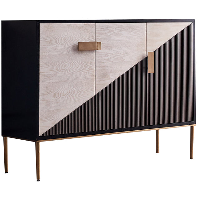 Glam Buffet Sideboard Birch Solid Wood Sideboard Table for Living Room