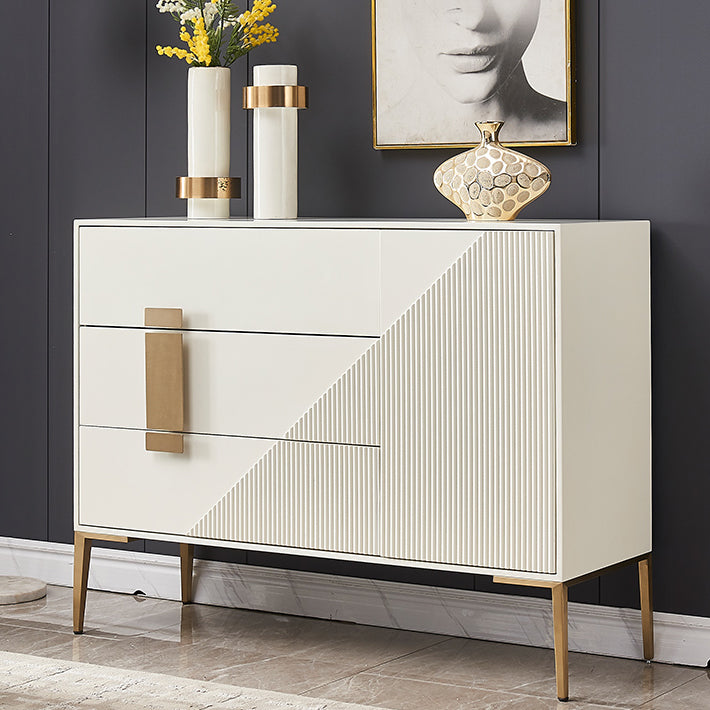 Glam Buffet Sideboard Birch Solid Wood Sideboard Table for Living Room