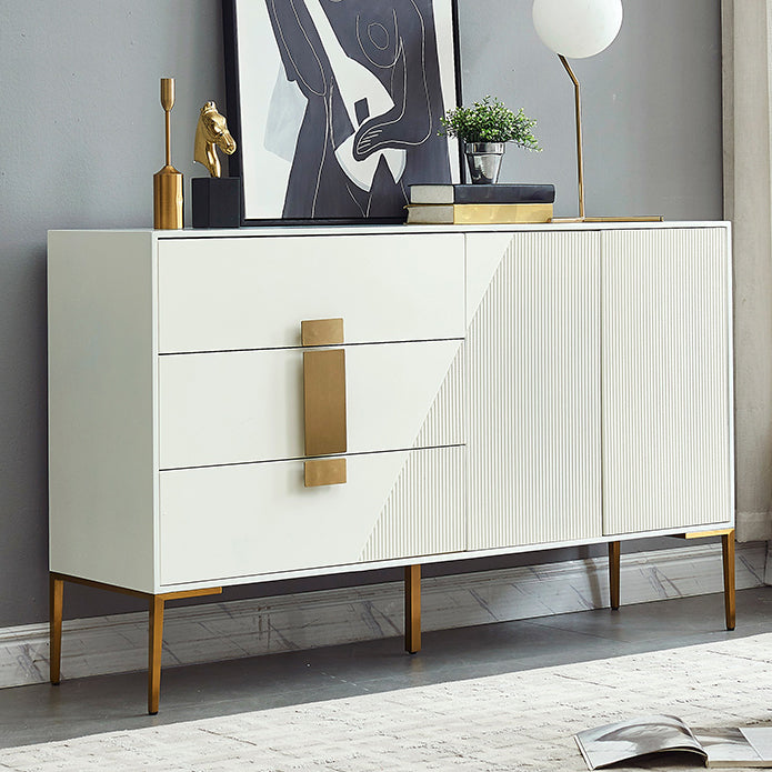 Glam Buffet Sideboard Birch Solid Wood Sideboard Table for Living Room