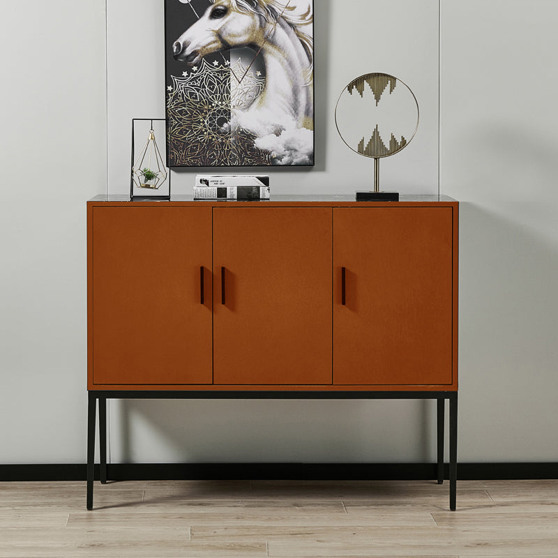 Glam Sideboard Table with Stone Top Buffet Sideboard Cabinets and Storage