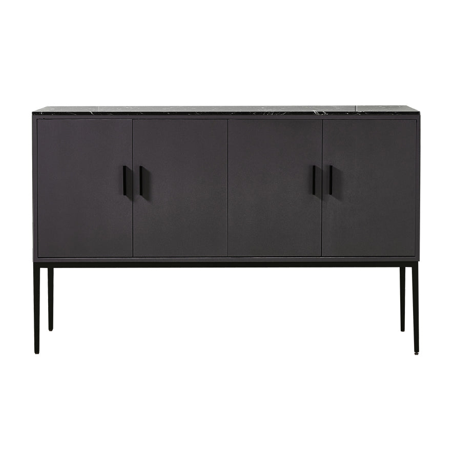 Glam Sideboard Table with Stone Top Buffet Sideboard Cabinets and Storage