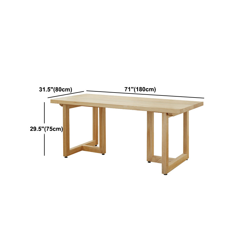 Modern Simple Solid Wood Table for Restaurant Rectangle Table with Woo