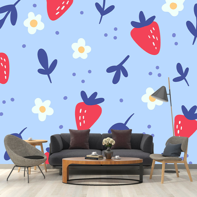 Illustration Environment Friendly Mural Wallpaper Fruits Living Room Wall Mural