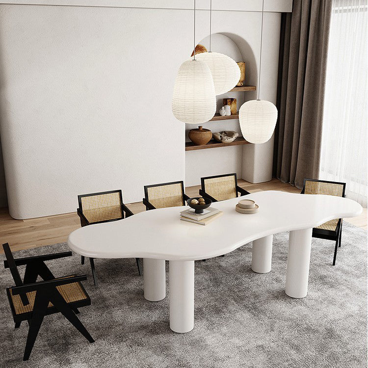 Modern Simple Wooden Meeting Desk Irregular Shape Desk for Dining Room and Office