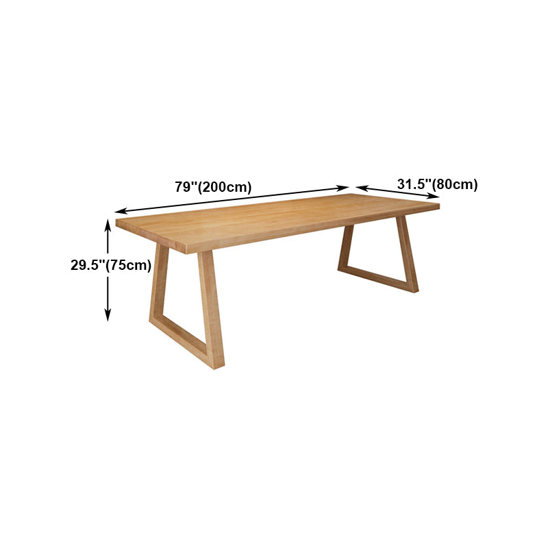 Modern Style Sled Office Desk Solid Wood Rectangular Desk for Home