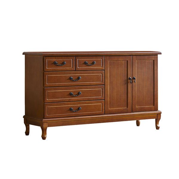 16" W Solid Wood Combo Dresser Horizontal Storage Chest with Drawers and Doors