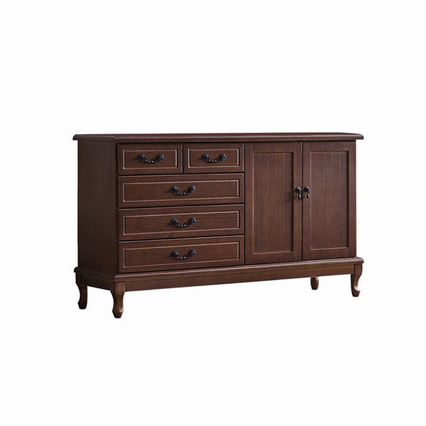 16" W Solid Wood Combo Dresser Horizontal Storage Chest with Drawers and Doors