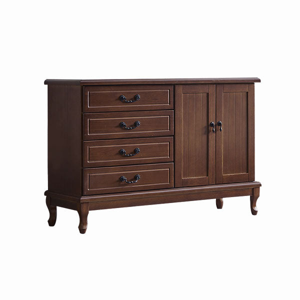 16" W Solid Wood Combo Dresser Horizontal Storage Chest with Drawers and Doors