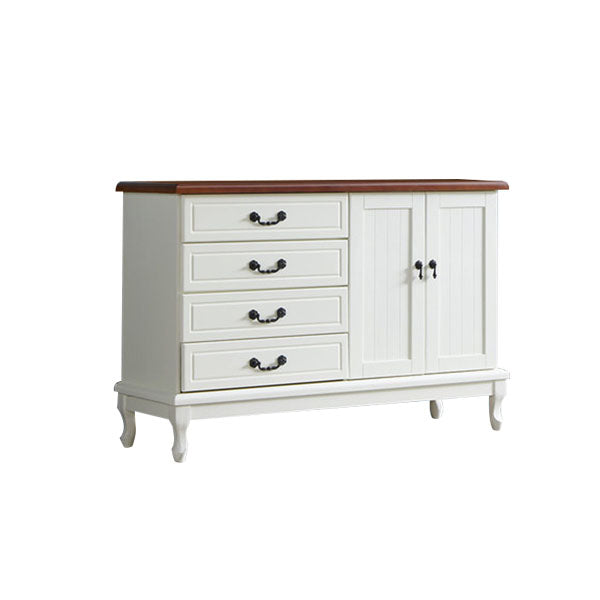 16" W Solid Wood Combo Dresser Horizontal Storage Chest with Drawers and Doors