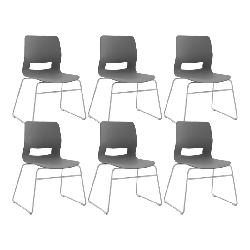 Contemporary Armless Office Chair Chrome Frame Task/Desk Chair