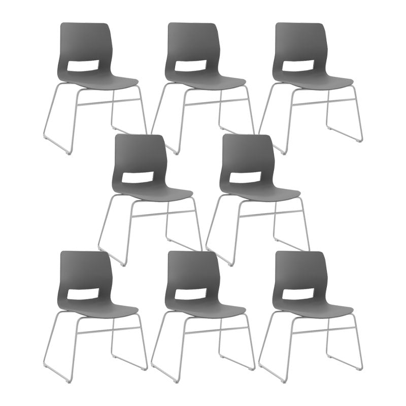 Contemporary Armless Office Chair Chrome Frame Task/Desk Chair