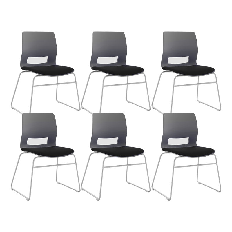 Contemporary Armless Office Chair Chrome Frame Task/Desk Chair