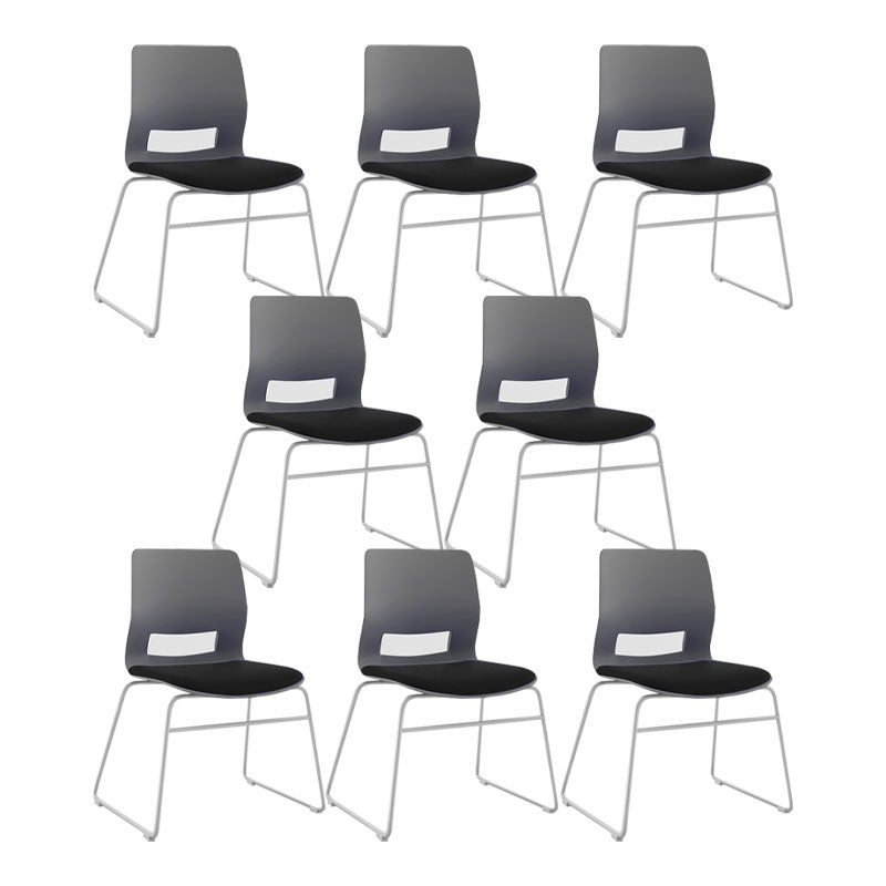 Contemporary Armless Office Chair Chrome Frame Task/Desk Chair