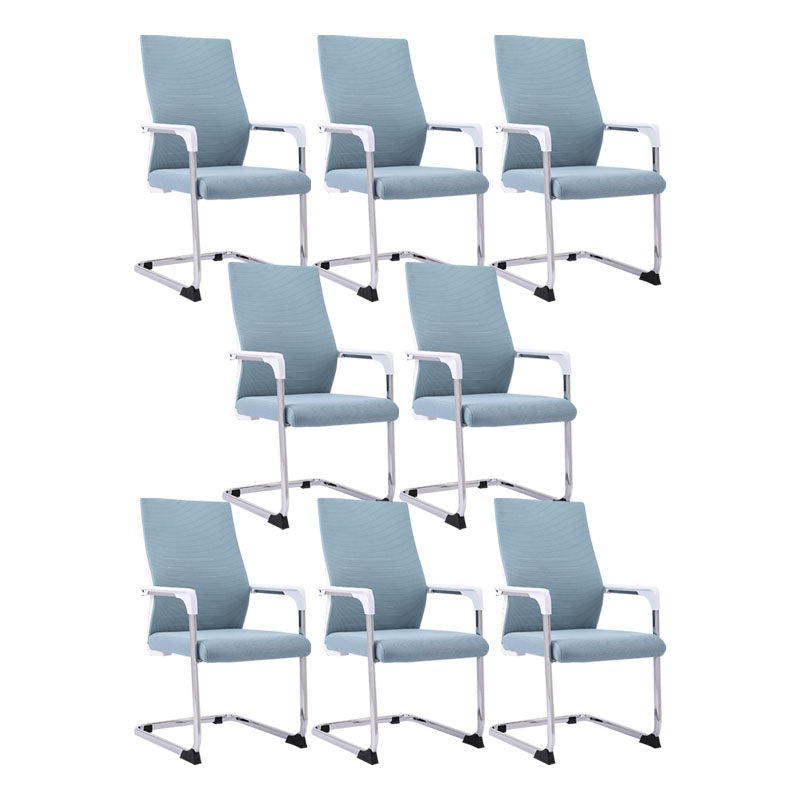 Modern Fixed Arms Office Chair Steel Lumbar Support Desk Chair