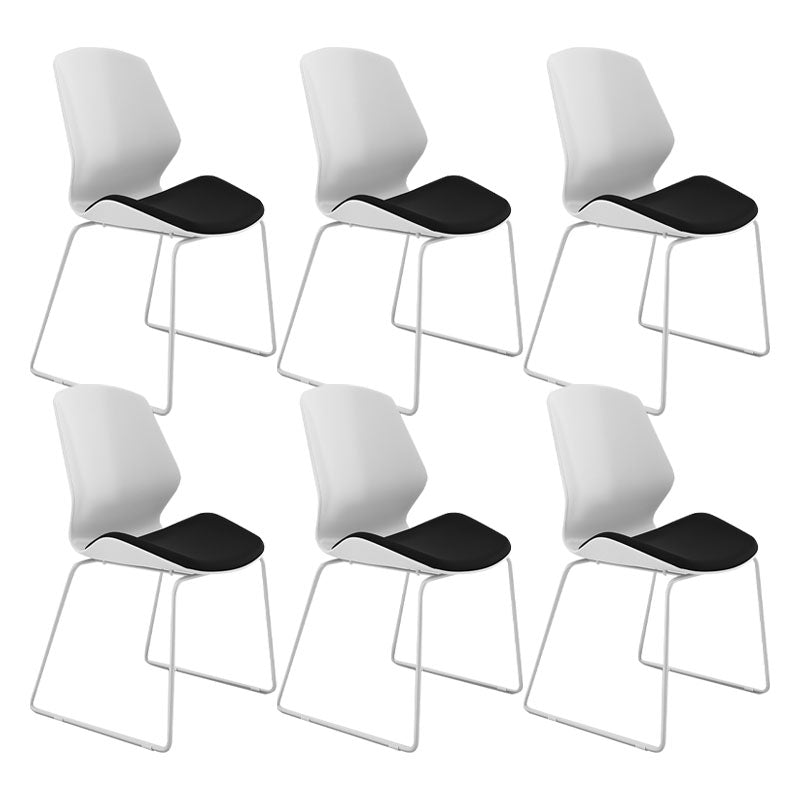 Modern Mid Back Chair Armless CorLiving Workspace Conference Chair