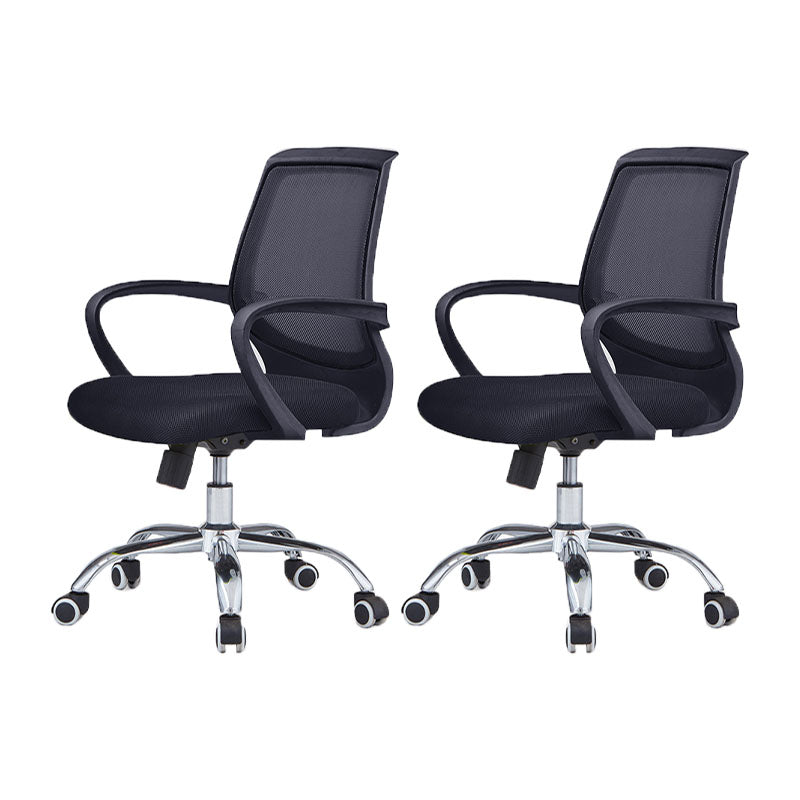 Modern Steel Conference Chair Adjustable Fixed Arms Office Chair