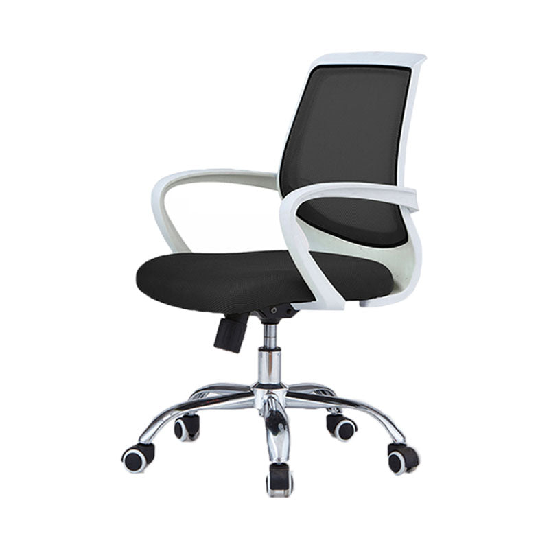 Modern Steel Conference Chair Adjustable Fixed Arms Office Chair