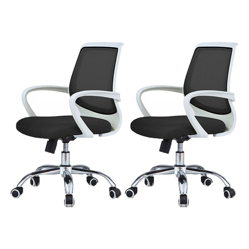 Modern Steel Conference Chair Adjustable Fixed Arms Office Chair