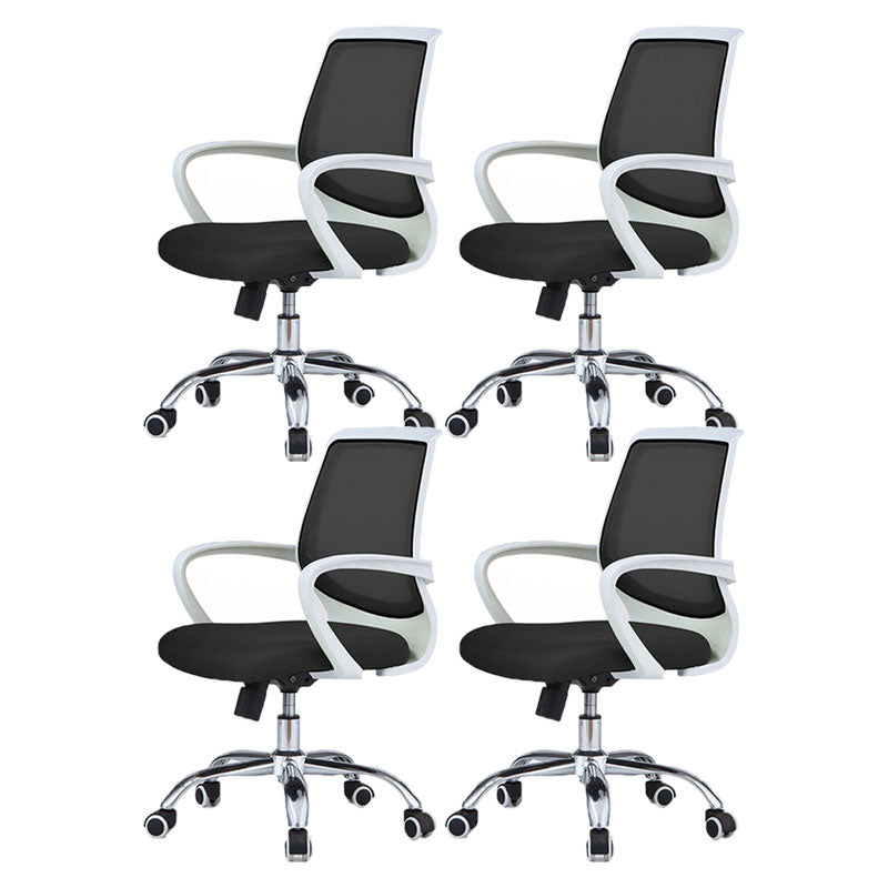 Modern Steel Conference Chair Adjustable Fixed Arms Office Chair