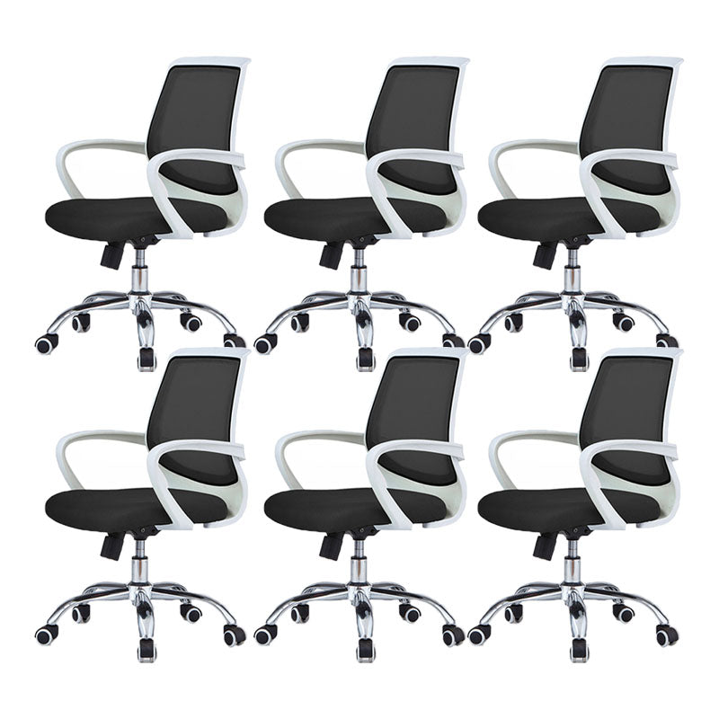 Modern Steel Conference Chair Adjustable Fixed Arms Office Chair