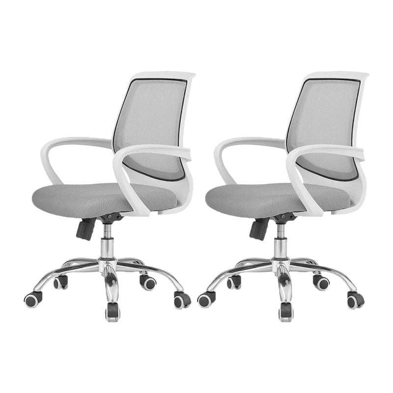 Modern Steel Conference Chair Adjustable Fixed Arms Office Chair