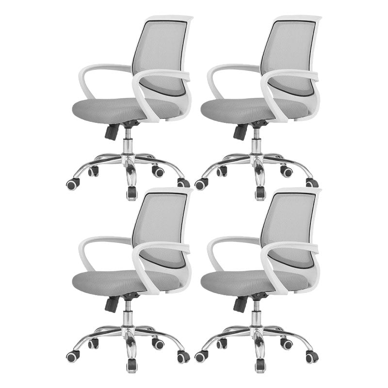 Modern Steel Conference Chair Adjustable Fixed Arms Office Chair