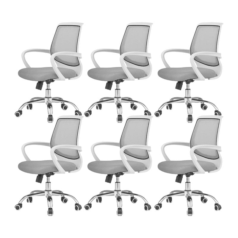 Modern Steel Conference Chair Adjustable Fixed Arms Office Chair