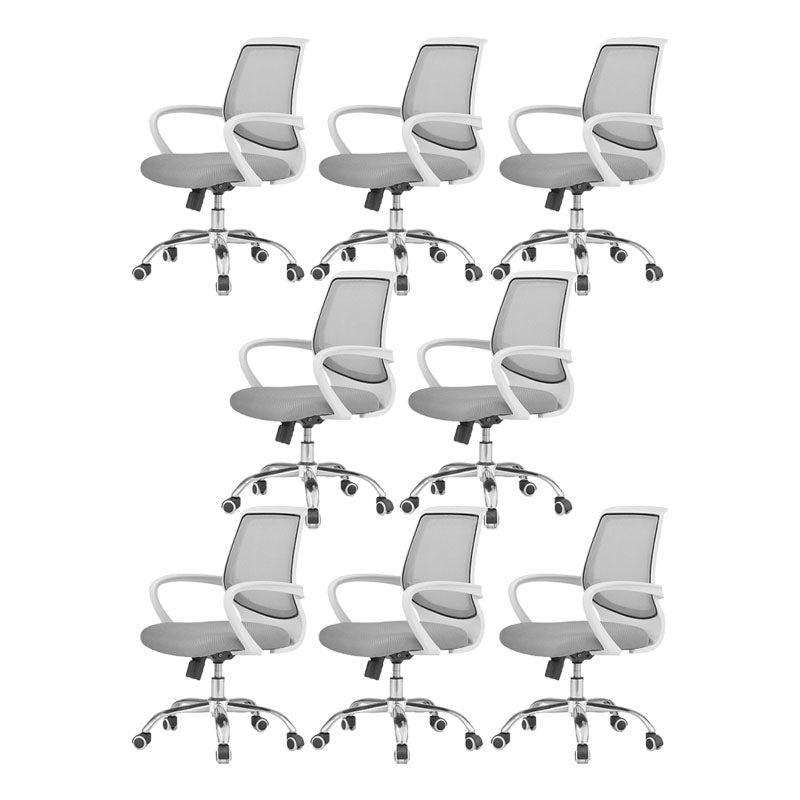 Modern Steel Conference Chair Adjustable Fixed Arms Office Chair