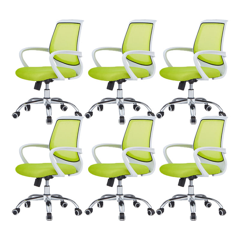 Modern Steel Conference Chair Adjustable Fixed Arms Office Chair