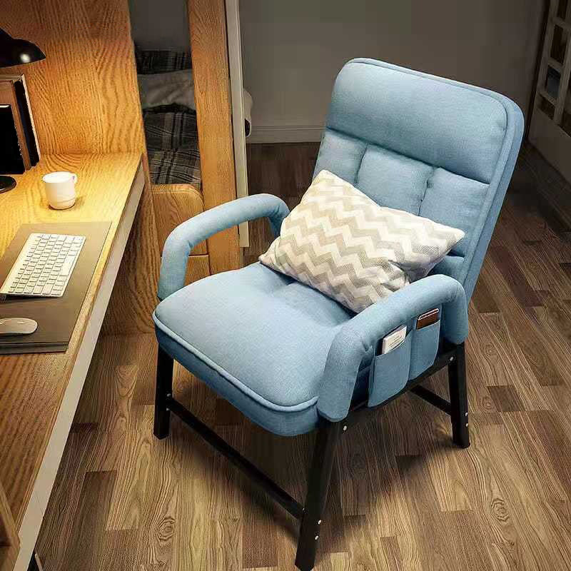 Contemporary Fabric Swivel Chair High-Back with Fixed Arm Chair