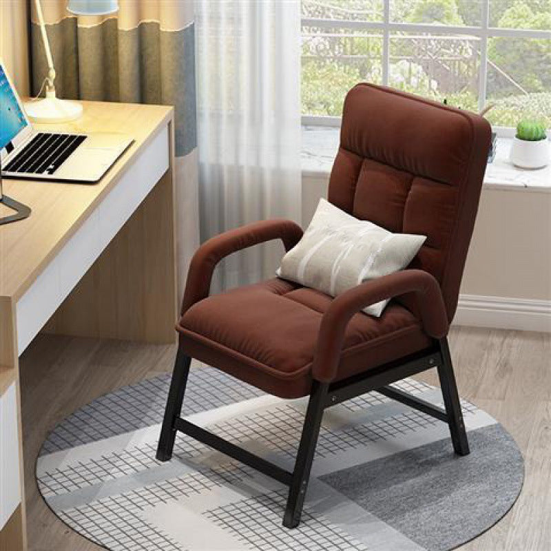 Contemporary Fabric Swivel Chair High-Back with Fixed Arm Chair