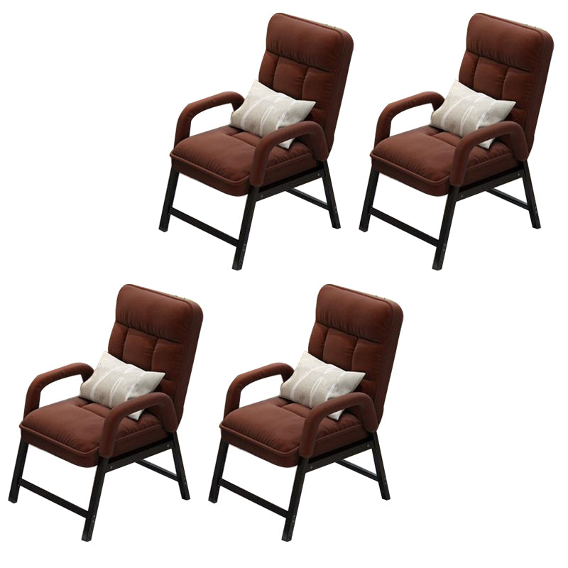 Contemporary Fabric Swivel Chair High-Back with Fixed Arm Chair