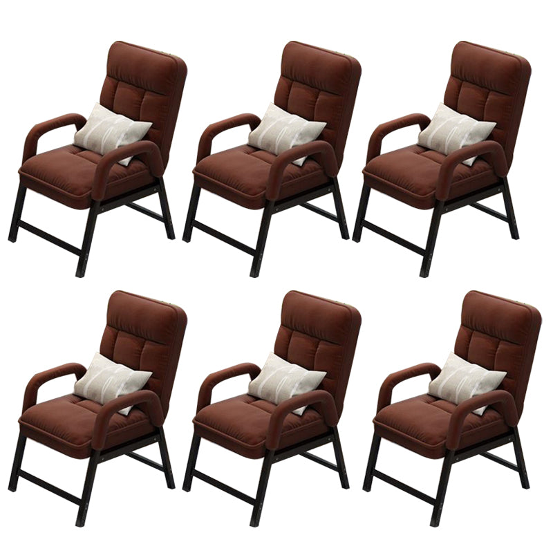 Contemporary Fabric Swivel Chair High-Back with Fixed Arm Chair